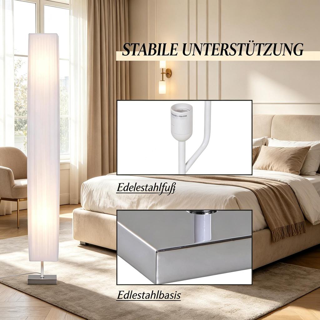 Hübsche freistehende Säulenlampe, Designer-Schlafzimmer-Stehleuchte, Wohnzimmer-Stehleuchte mit schlankem Design (Nur 1 Stück Stehleuchte, Leuchtmittel nicht enthalten)