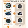 Portable CD Player with Speaker Bluetooth Disman, FM Transmitter, Anti-Skip Protection, Headphones, AUX/USB Supported, LCD Display RGB Light