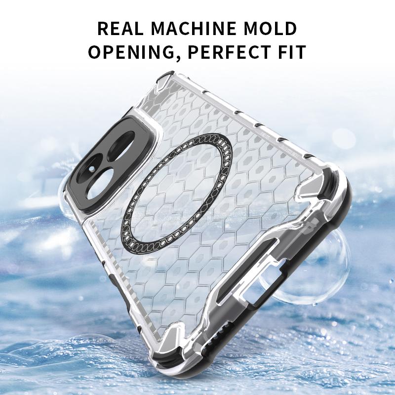 For Honor 400 Lite 5G Case Compatible with MagSafe WANLONFENG FC Series TPU+PC Phone Cover with Tempered Glass
