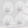4Pcs Strong Self-Adhesive Wall Hooks Stainless steel Towel Hook Set Towel Rack Bathroom Kitchen Storage Holder Sticky Hooks
