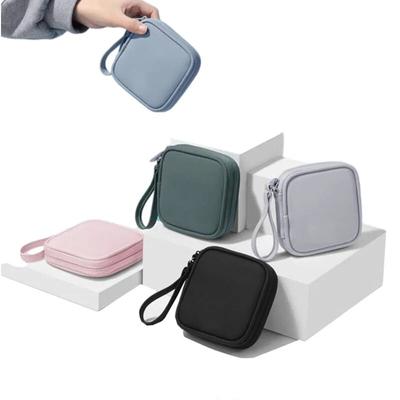 Mädchen Damenbindentasche PU Leder Tampon Aufbewahrungstasche Tragbarer Reise-Organizer für Make-up Lippenstift Schlüssel Kopfhörer Datenkabel