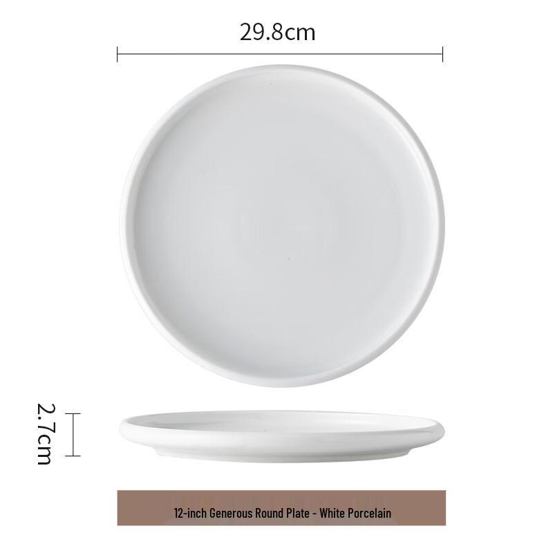Round Ceramic Dinner Plate