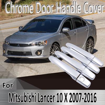 For Mitsubishi Lancer 10 X EX 2007~2016 2008 2009 2010 2011 Stickers Decoration Chrome Door Handle Cover Refit Car