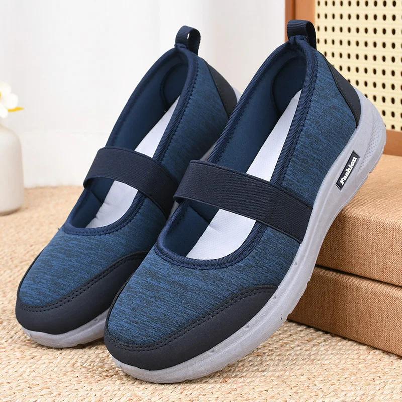 Fashion Women Shoes Large Size Breathable Canvas Flat Shoes Solid Color Soft Leather Linen Shoes Slip on Casual Shoe Zapatos De Mujer