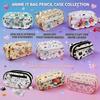 Hatsune Miku Pencil Case Cute Anime Cosplay Large Capacity Stationery Bag For School Student Multi Layer Makeup Storage Pouch
