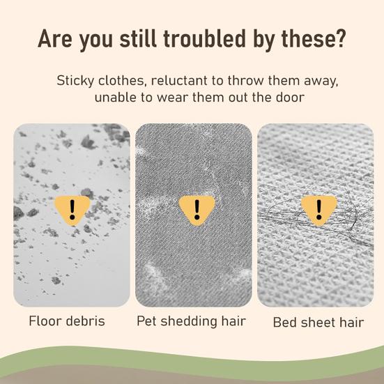 Lint Roller Washable Reusable Sticky Rubber Roller Hair Remover Clothes Sofas Carpets Portable Mini Lint Remover with Dust-Proof Cover