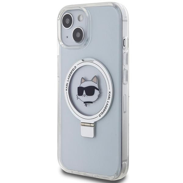 Karl Lagerfeld Klhmp15Mhmrschh Iphone 15 Plus / 14 Plus 6.7 Biały/White Hardcase Ring Stand Choupette Head Magsafe
