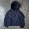 American Vintage Gothic Letter Print Hoodie Loose Fit Couple Casual Sweatshirt Streetwear