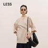 Less 2026 Spring Ruffle Collar Loose Straight Long Sleeve Shirt