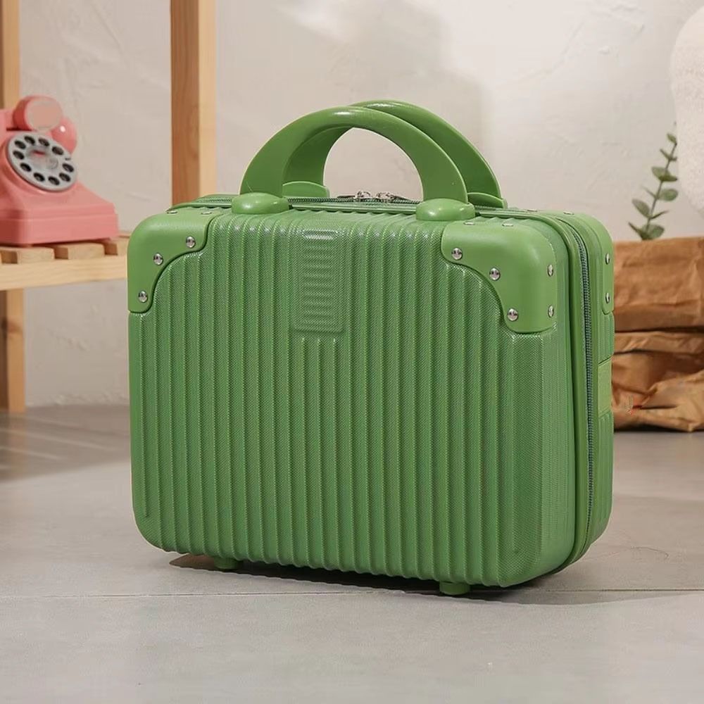 Handtasche Mini Handgepäck Koffer Kosmetik Gepäck Reisebox mit Riemen 14 Zoll Make-up Koffer Reise