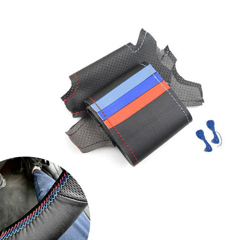 For BMW 3 5 Series E36 E46 E39 1995-2003 X3 E83 X5 E53 2000 2001-2006 Car Accessories Interior Steering Wheel Cover Leather Trim