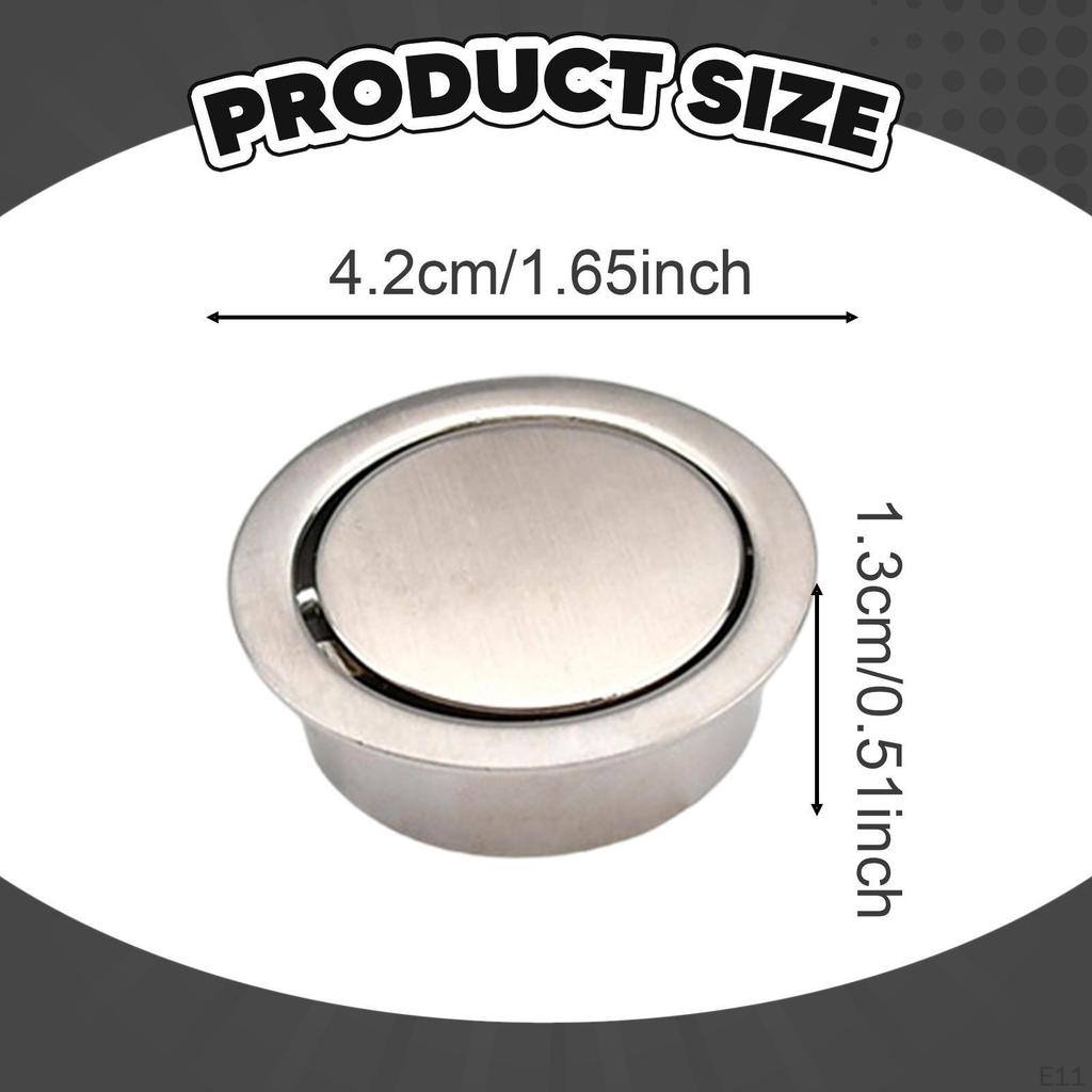 Concealed Flush Pull Handle Hardware Round 42mm Recessed Door Multipurpose for Sliding