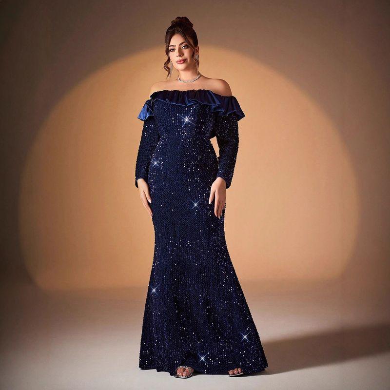 Plus Size Formal Dress Long Maix Party Dress Women Birthday Picture Color--Al21073 0 XL