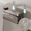 Wall Mount Aluminum Toilet Paper Holder With Double Dispenser For Bathroom And Kitchen Storage