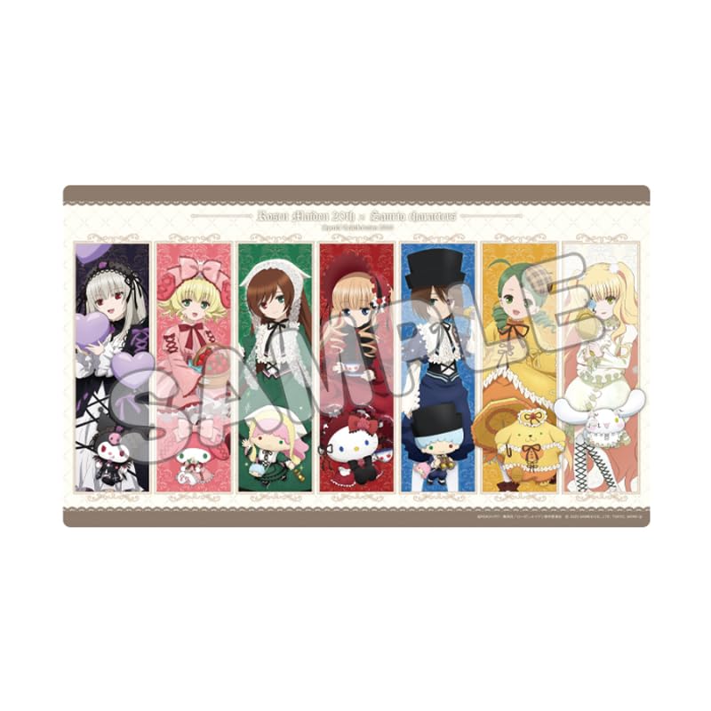 TBS Glowdia Rozen Maiden x Sanrio Characters Desk 60cm Wide x 35cm Polyester Mat, Long,