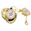 Baby Luxury Pacifier BPA   Little   Rhinestones Golden   Newborn Dummy Soother for 6 to 18 Months Baby