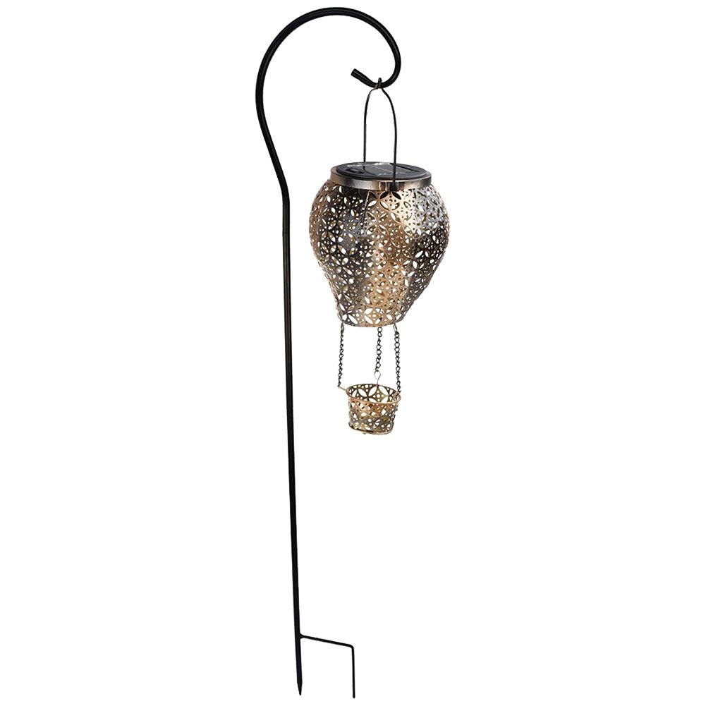 Solarbetriebene dekorative Nachtlampe IP55 Wasserdicht Hängende Heißluftballonlampe 600mAh für Innen Außen Garten Hof
