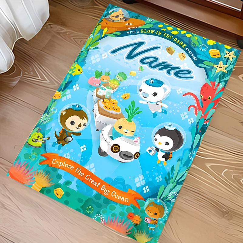 Custom Personalization Octonauts Print Area Rug - Soft, Washable Non-Slip Indoor Mat,Living Room,Home&Office Decorative Rug