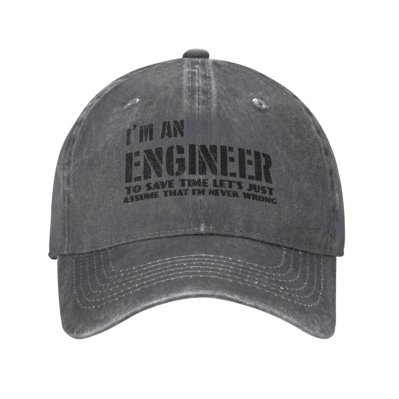 Fashion Cotton I'm An Engineer I'm Never Wrong Baseball Cap for Women Unisex Breathable Funny Engineering Quote Dad Hat Performance