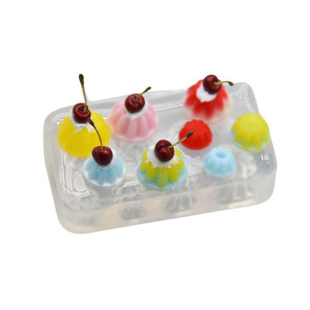 Small Pudding Mold Food Play Miniature Pinching Mould Epoxy Resin Molds for  Food Crafting Silicone Mould Baking