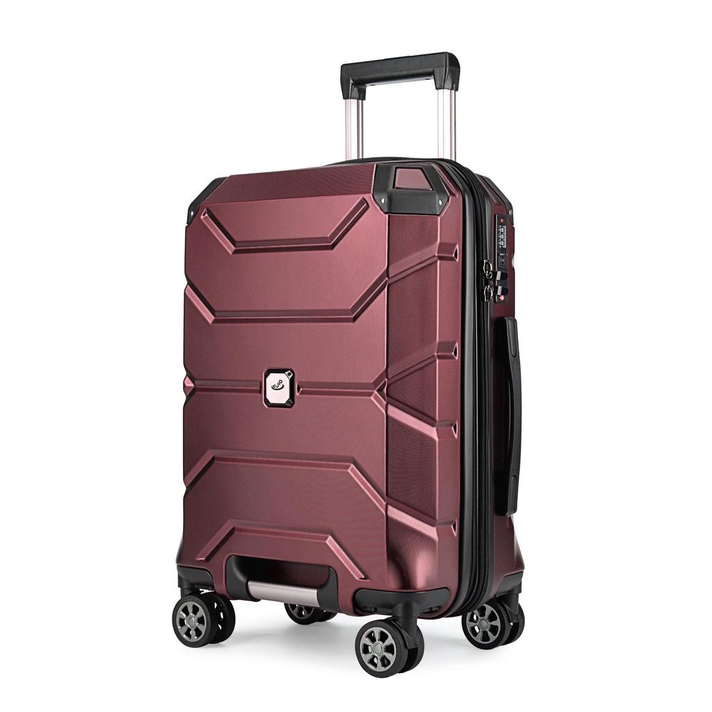 Large Capacity Lightweight Suitcase with Combination Lock & Silent Wheels, ABS+PC Material, All-Aluminum Drawbar for Simple Travel
