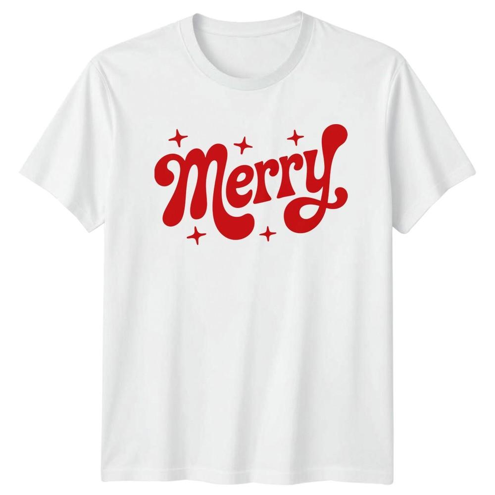 Merry Christmas Holidays Unisexs TShirt Unisexs Tee Retro Graphic Unisex Top S