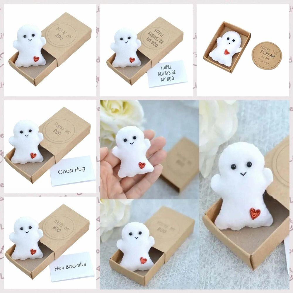 Halloween Ghost Matchboxes Mini Cute Ghost Matchboxes Gift With Cards Halloween Boo Signs Halloween Party Favor Supplies