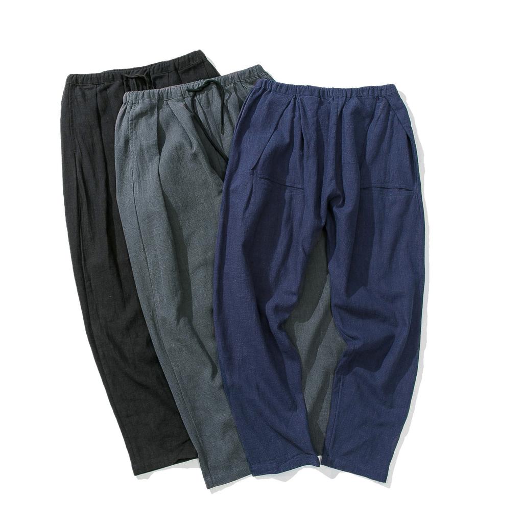Cotton and Linen Casual Pants, Autumn Chinese-style Men's Loose Tight-fitting Pants, Linen Pants, Long Pants, Low-end Skinny Pants