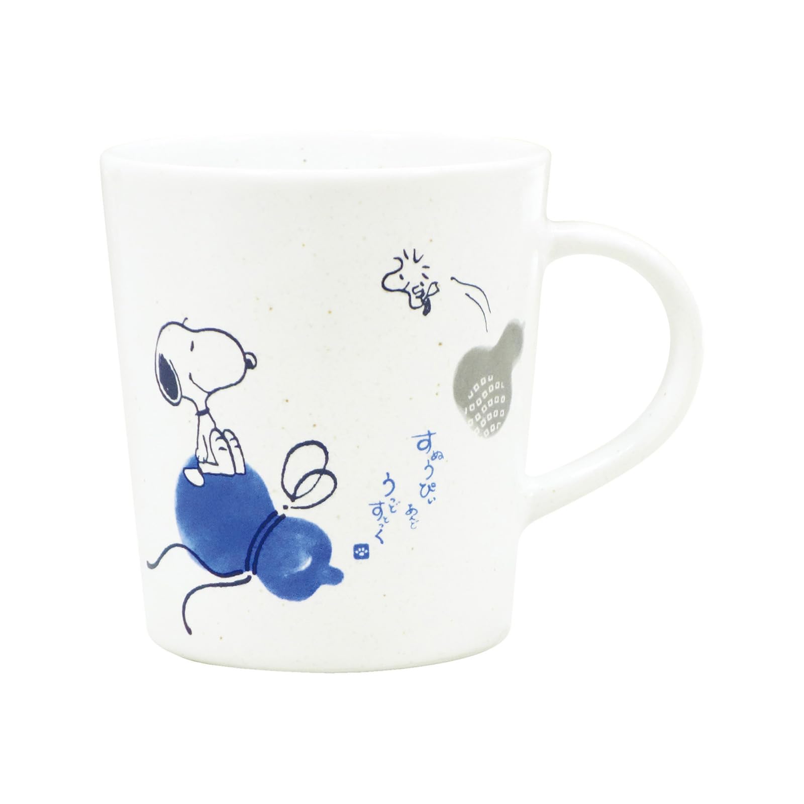 

PEANUTS Snoopy Microwave and Dishwasher Fuku Made in Product Number 617132 Mug, Approx. 260ml, Safe, Hyotan, Japan, білий