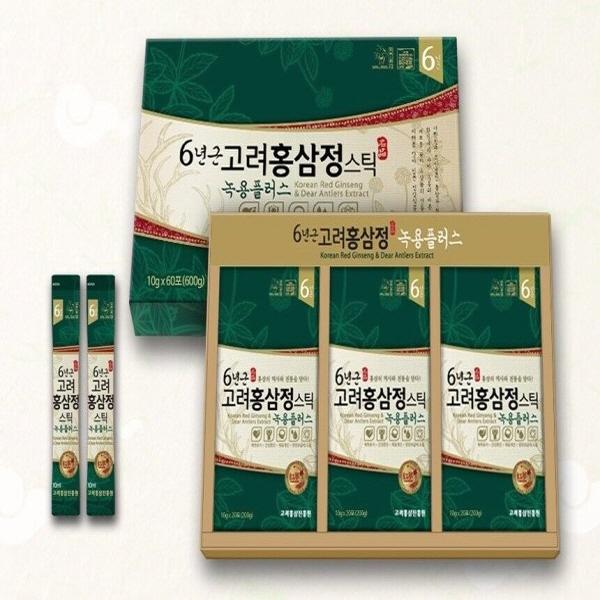 

Корейський червоний женьшень 6-річний ріг оленя плюс паличка Зроблено в Кореї