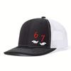 1PC Hardcore 67 Digital Mesh Hat! Y2K Dark Style + Adjustable Head Circumference, Must-Have for Trendsetting Outfits