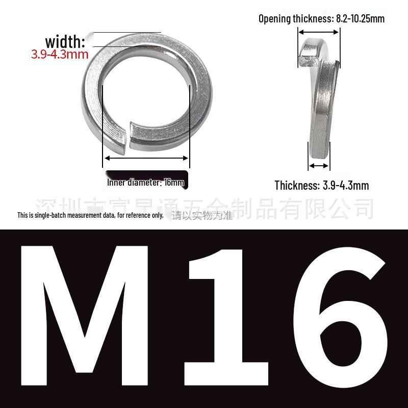 316 Stainless Steel Spring Washers, M1.6-M30, GB93, Bulk Pack