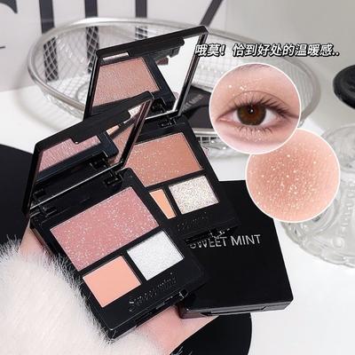 Glitter Shimmer Three Color Crystal Eyeshadow Palette Smooth Daily Commute Makeup