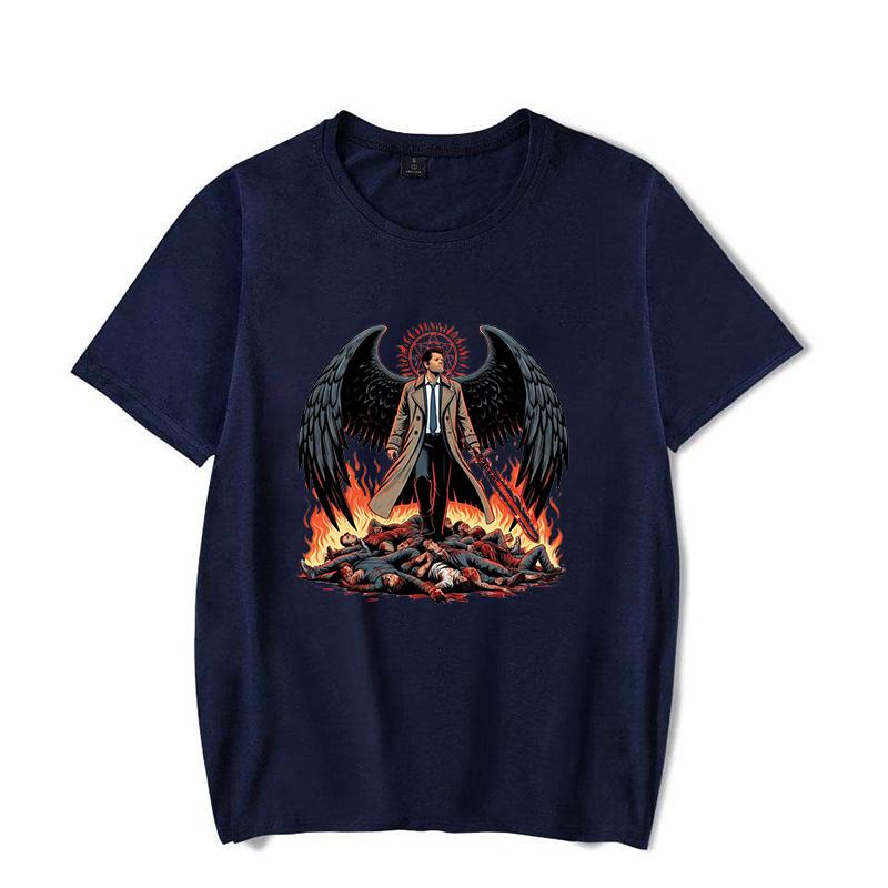 Nya övernaturliga tryckta t-shirts Unisex mode kortärmad t-shirt Sommar avslappnad lös t-shirt