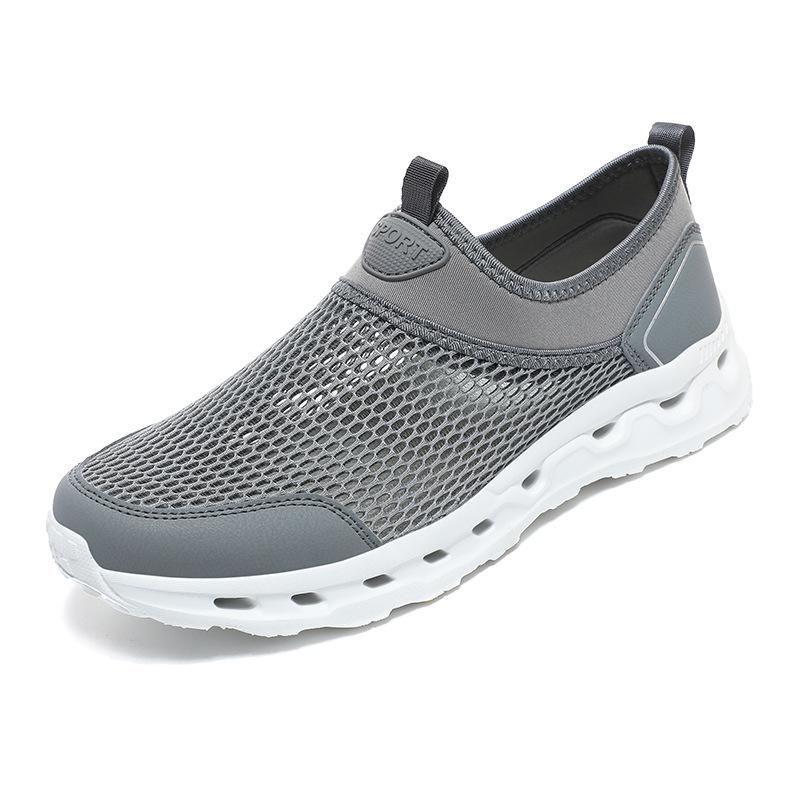 Summer Large Size Couple Men's and Women's Shoes Lightweight Breathable Hollow Mesh Casual Shoes Outdoor Running Men's Sports Shoes