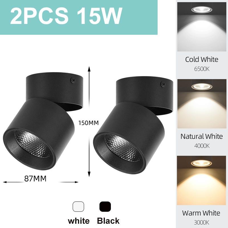LED Downlights 110V 220V Taklampe spot led lys Overflatemontert Lampe Stue Baderomslys Innendørs Belysningsarmatur