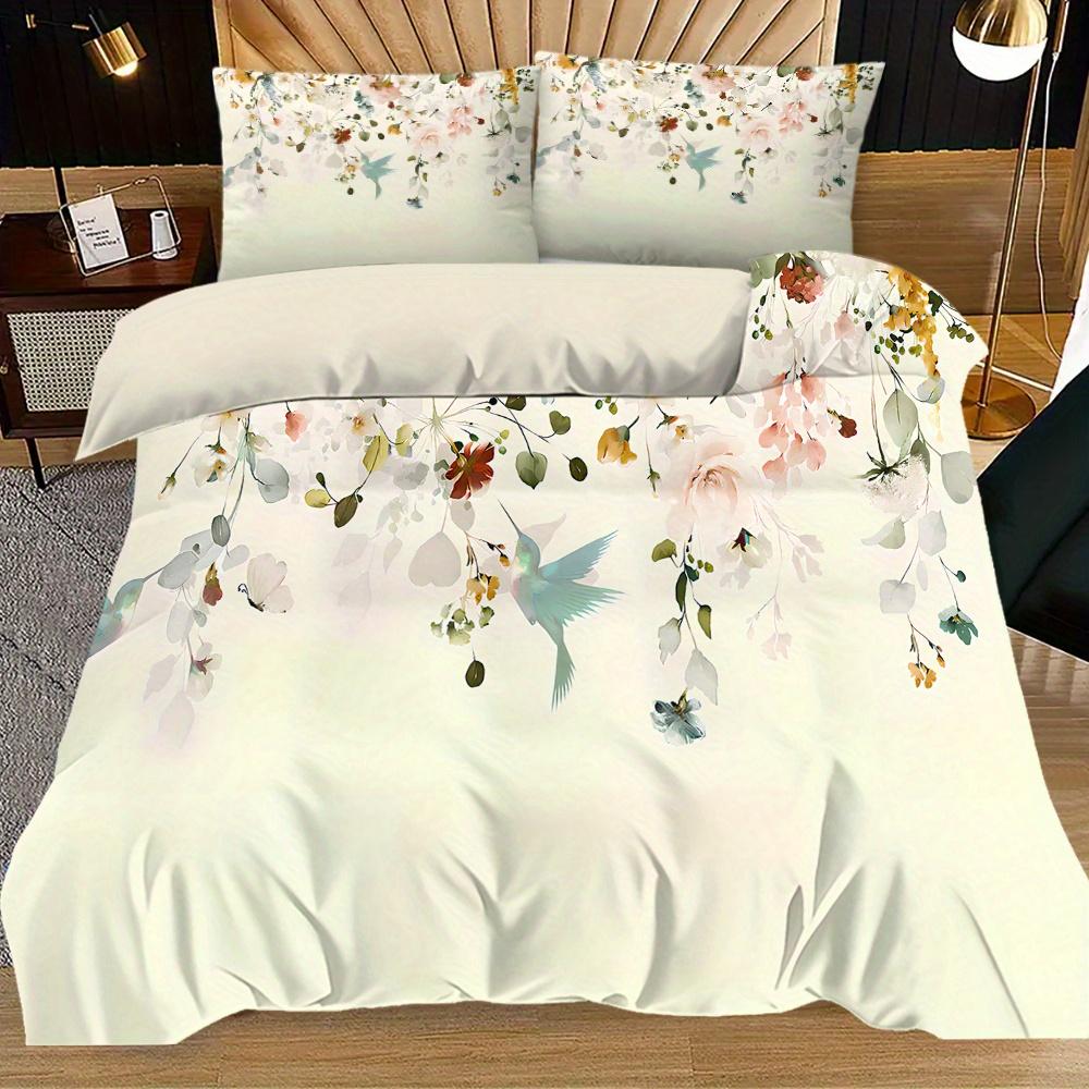 Comforter 3D Floral Pattern Queen Size Four Seasons Bedding Set Home Decor Room Decor 3 Piece Set With 2 S
