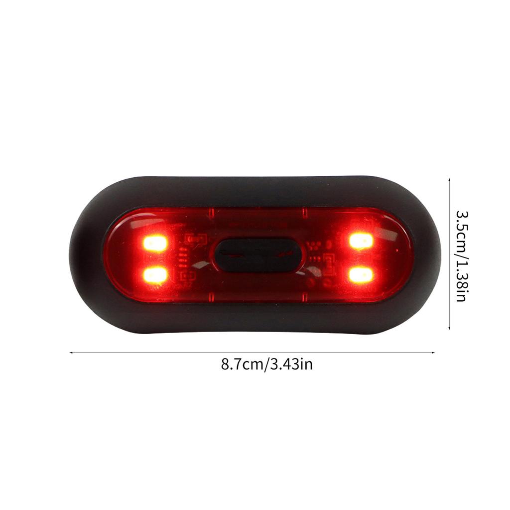 Fahrrad-Rücklicht Motorradhelme Sicherheitssignal Warnung Rücklicht Licht wiederaufladbare LED hohe Sichtbarkeit blinkende Lampe