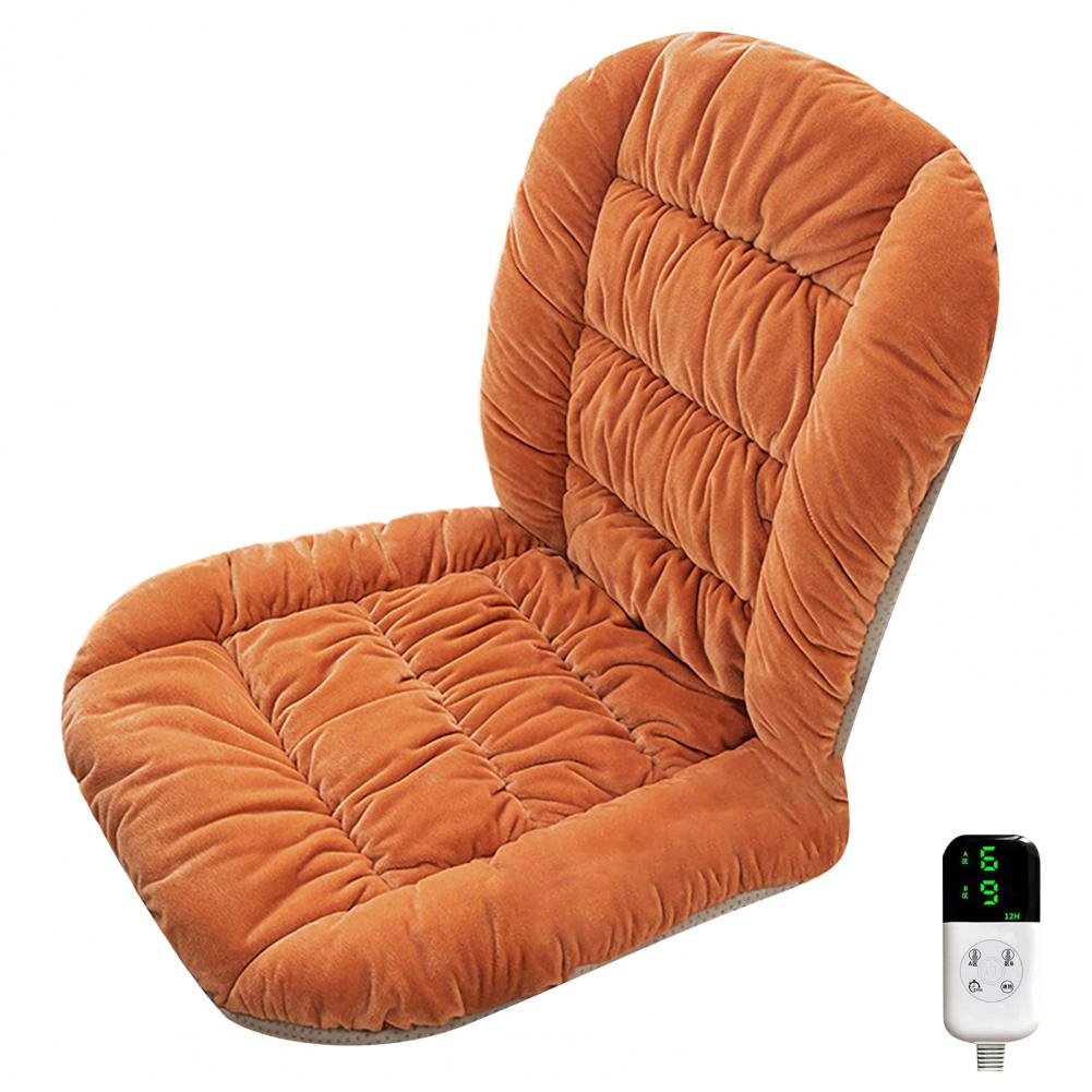 Plush Fabric Seat Cushion Usb Seat Cushion with Anti-slip Bands for Office Chair Chair Winter Thickened Keep Warm Computer Chair