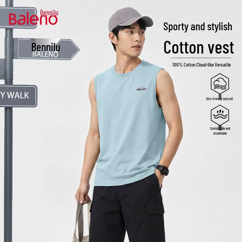 Baleno Men s Pure Cotton Sleeveless Vest M