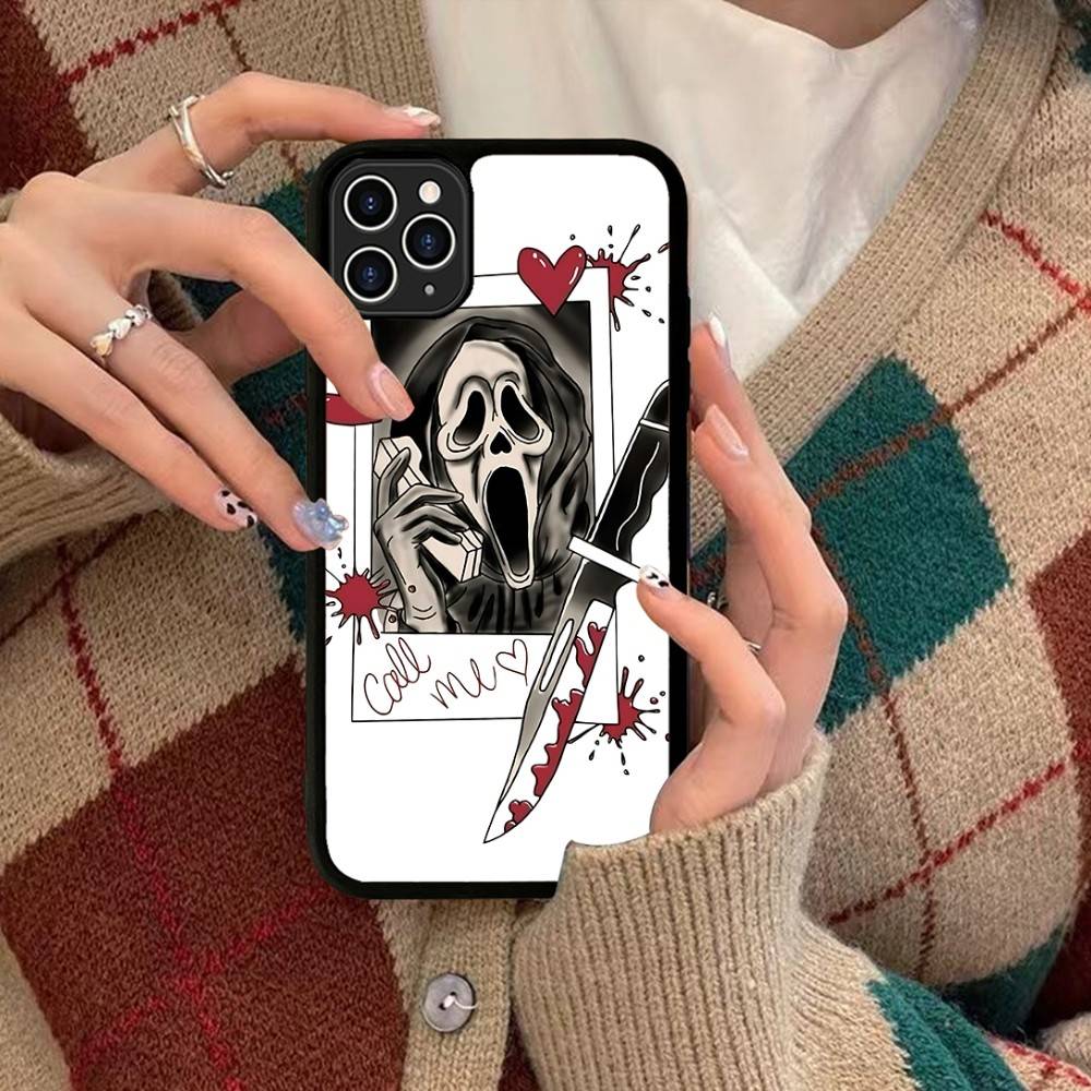 Ghost Face Scream Halloween Phone Case Silicone PC+TPU For For IPhone 11 12 13 14 15 16 Plus Pro Max Cover