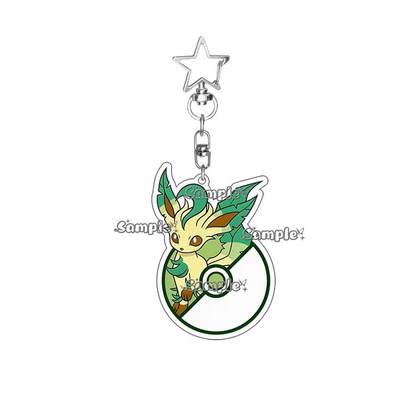 

PTCG PKM Flareon Glaceon Umbreon Jolteon Anime Figure Acrylic Keychain Cartoon Bag Charm Backpack Accessories Pendant Ring Gifts about 5cm