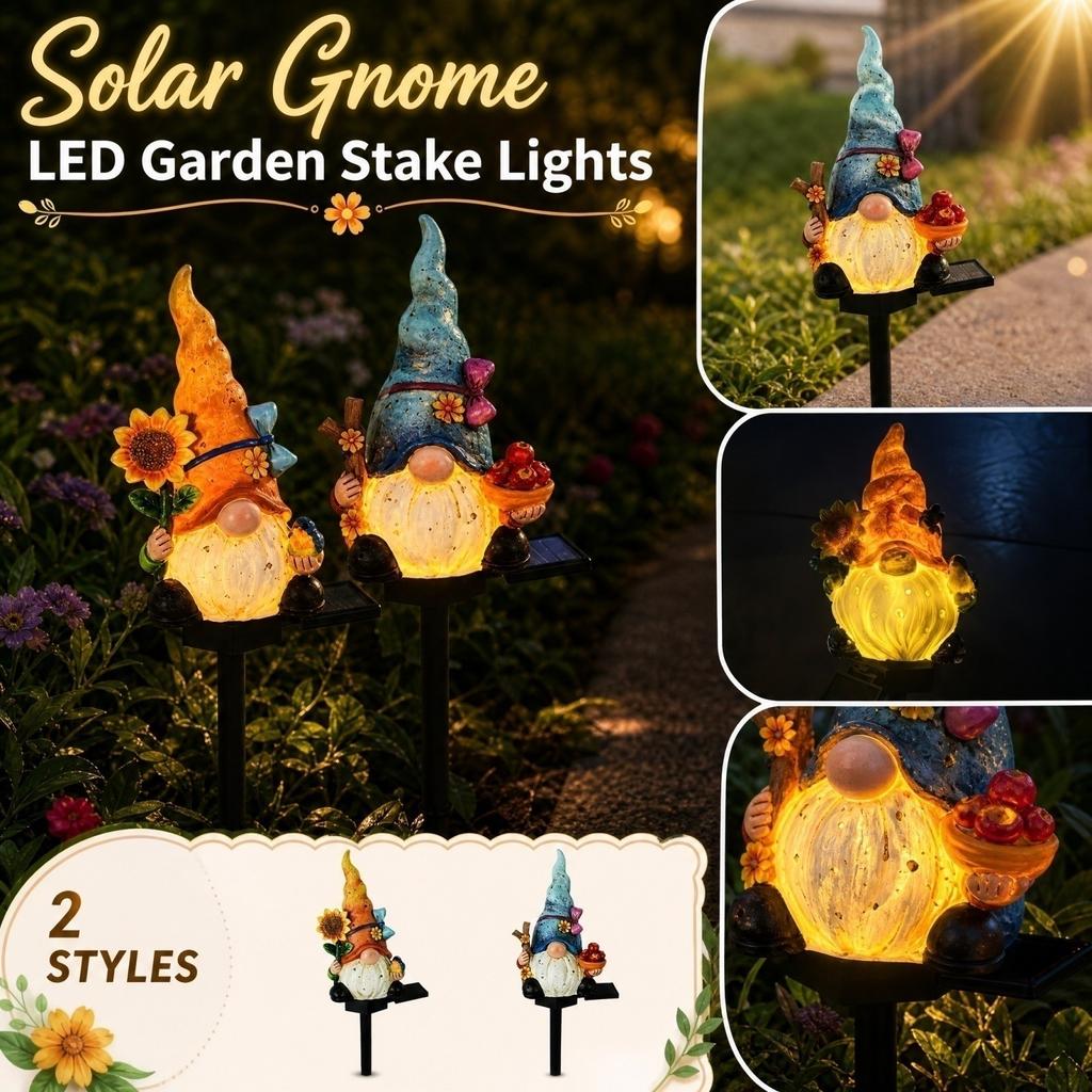 Gnome Resin Garden Stake Light, Outdoor Decorative Lighting for, Patio