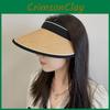 Brim Elegant Wide Sun Hat Women Featuring Foldable Design Outdoor Sunscreen Hat