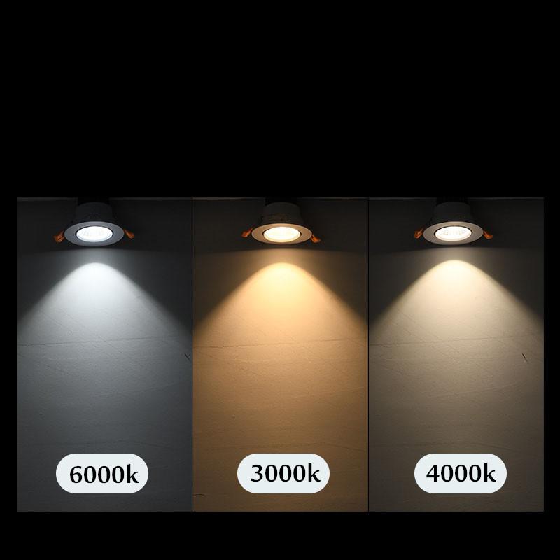 10pcs/lots Dimmable LED COB Spotlight Ceiling Lamp 5w7w9w12w15w20w Aluminum Recessed Downlight Round Panel Light Indoor Lighting