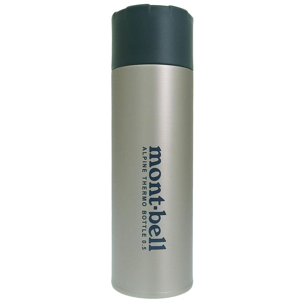 Montbell Alpine Thermo Bottle, 0.5L, Stainless Steel, for Men and Women, 1134167STNLS