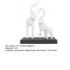 3D-gedruckte Elefantenfamilien-Statue Figur, Mama Papa und Tierbaby Kunstskulptur, Elefantendekorationen für Wohnzimmer Bücherregal Schrank Schreibtisch Tisch