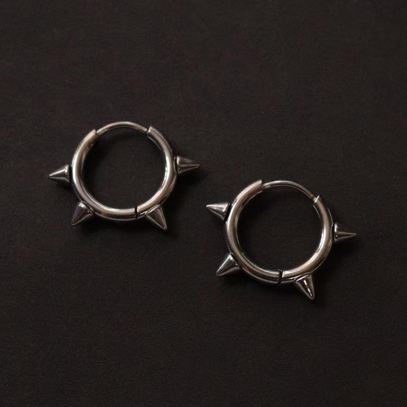 Punk Rivet Goth Earrings Women Earrings Geometric Hip-Hop Personality Earrings
