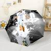 Dynamic Soccer Player Action Portable Automatic Umbrella Folding Umbrella with 8 Ribs Sturdy Construction All-Season Travel Fashionable Accessory