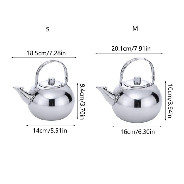 Coffee Teas Pots Water Kettles Stainsless Steel Teapots with Infuser for Kitchen